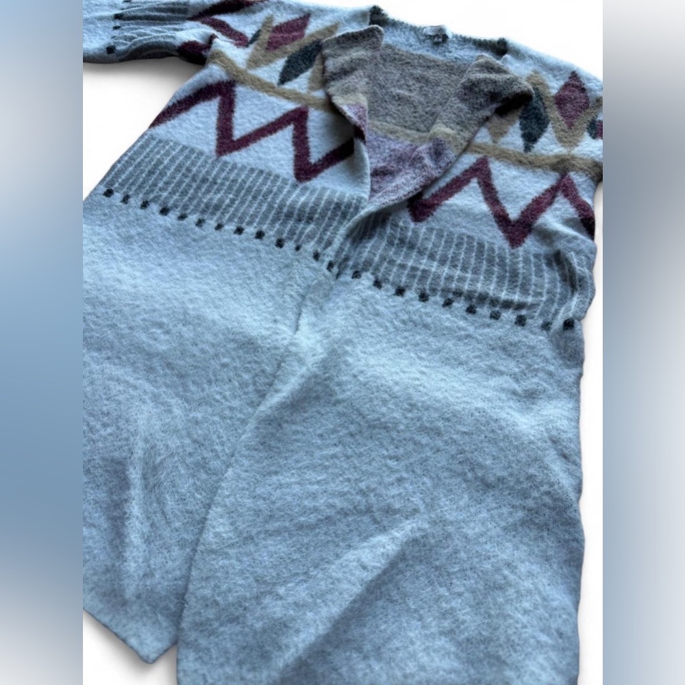 Oceanus Geometric Patterned Cardigan Sweater - image 2